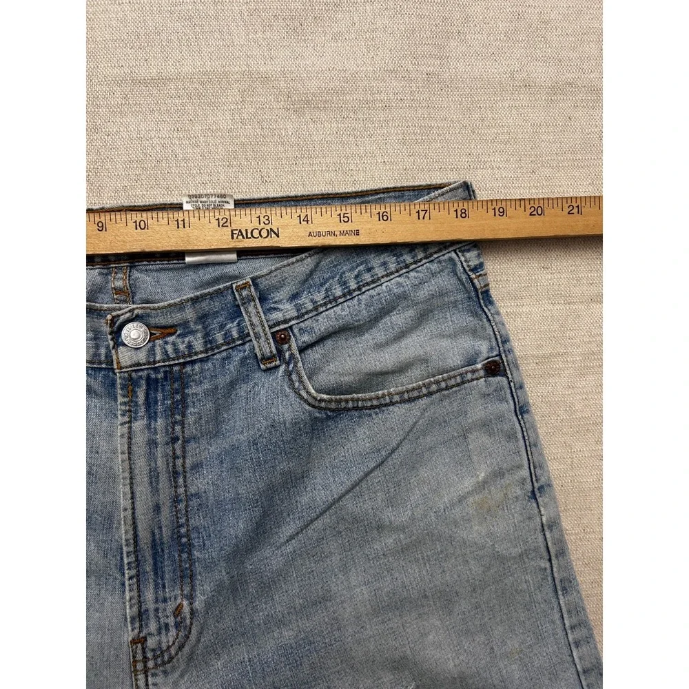 Levi's 505 Regular Fit Jeans Men's 36x30 Light Wash Straight Leg Denim Distresse